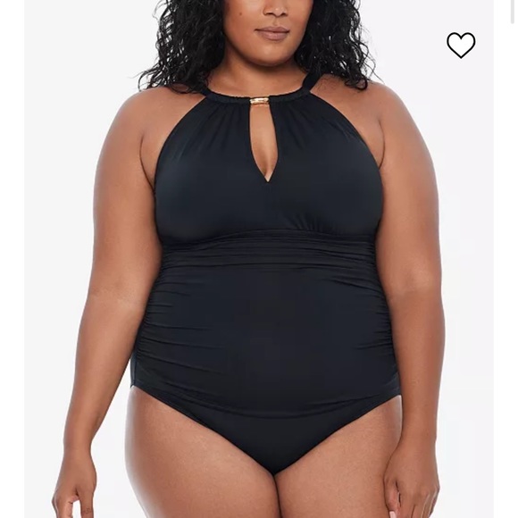LAUREN RALPH LAUREN
Plus Size Halter-Neck One Piece Swimsuit - Picture 1 of 14